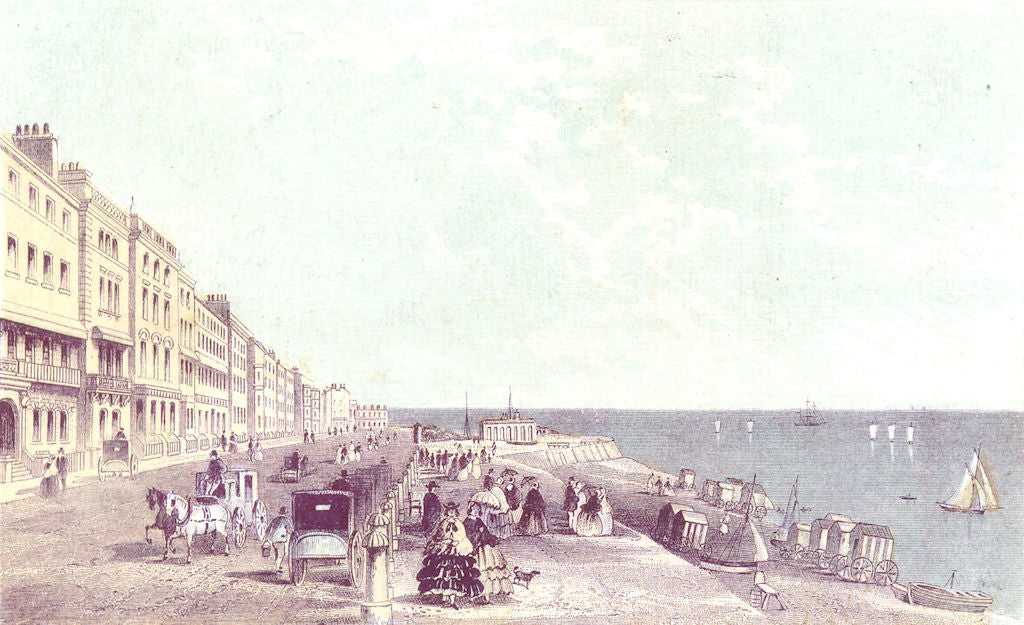 SUSSEX. Marina-St Leonards c1855 old antique vintage print picture